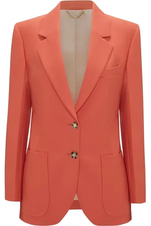 Victoria Beckham Jakke, Dame, , S, Uld, Stilfuld Jakke med Lommer