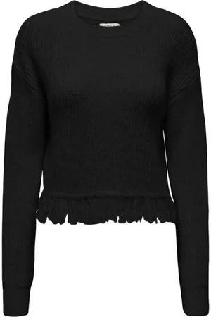 ONLY Strik, Dame, Sort, S, Uld, Moderne Sweater