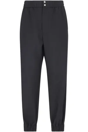 Alexander McQueen Bukser, Herre, Sort, S, Uld, Sorte cargobukser med elastisk talje