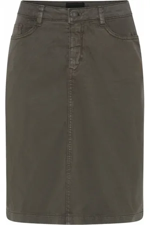 C.ro Nederdel, Dame, Grøn, L, Denim, Smart Denim Nederdel i Mørkegrøn