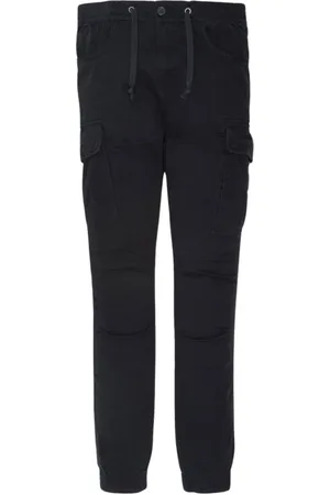 Schott NYC Bukser, Herre, Sort, W31, Bomuld, Cargo Stretch Multipocket Bukser