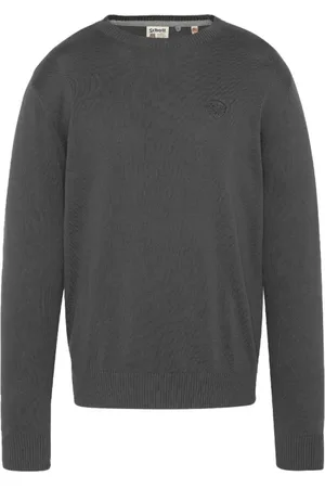 Schott NYC Strik, Herre, Grå, S, Bomuld, Bomuld Rund Hals Sweater