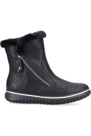 Rieker Sko, Dame, Sort, 37 EU, Uld, Sorte Lukkede Booties