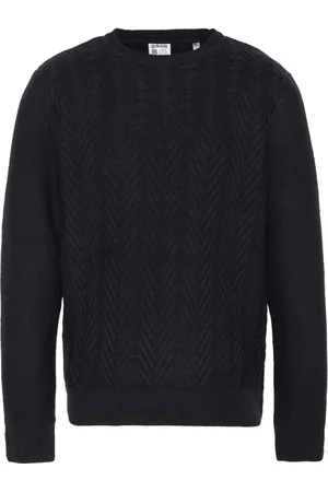 Schott NYC Sweathshirts & Hoodies, Herre, Sort, S, Uld, Rundhalset sweater - Tons: Sort
