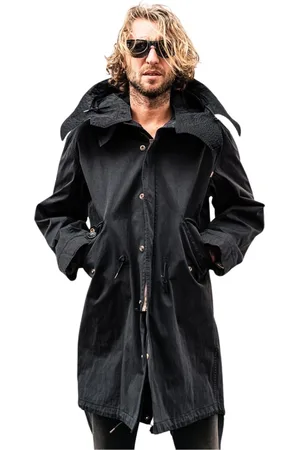 Ten Cate Frakke, Herre, Sort, L, Polyester, Sort Fishtail Parka med unik patina