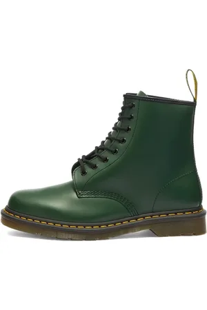 Dr. Martens Sko, Herre, Grøn, 44 EU, Læder, 1460 Støvler Grøn Smooth