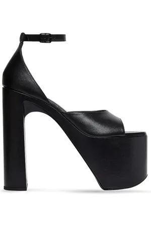 Balenciaga Sko, Dame, Sort, 38 EU, Uld, Sandal i kalveskind med justerbar rem