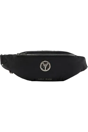 Carlo Colucci Taske, unisex, Sort, ONE SIZE, Uld, Talje taske med Logo Cesarotto