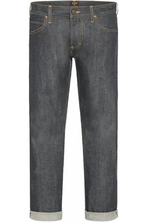 Lee Jeans, Herre, Blå, W34, Bomuld, Original Slim Fit Jeans med japansk kantbånd