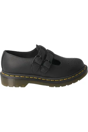 Dr. Martens Sko, Dame, Sort, 38 EU, Læder, Sort læder Mary Jane sko med luftpolstret sål