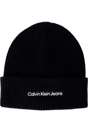Calvin Klein Tilbehør, Dame, Sort, ONE SIZE, Bomuld, Efterår/Vinter Bomuld Beanie