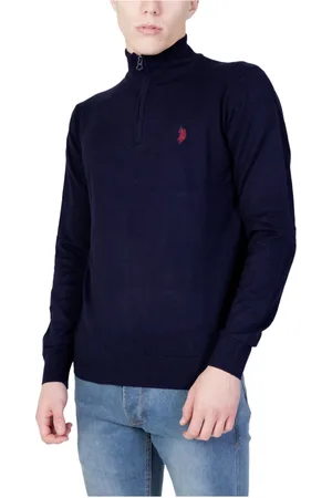 U.S. Polo Assn. Strik, Herre, Blå, S, Bomuld, Herretrøje Efterår/Vinter Kollektion