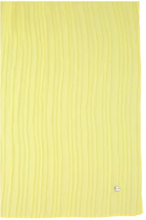 Liu Jo Tilbehør, Dame, Gul, ONE SIZE, Uld, Plissé Stole