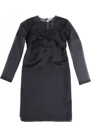 Nº21 Kjole, Dame, Sort, XL, Organza, Midi Dresses