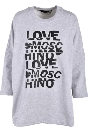 Moschino Top, Dame, Grå, M, Bomuld, Grå Sweatshirt til Kvinder