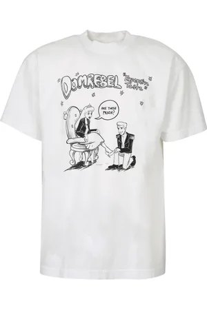DOMREBEL Top, Herre, Hvid, S, Bomuld, T-shirts