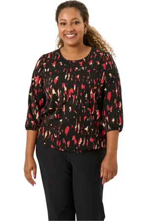 Pont Neuf Bluser & Skjorter, Dame, Rød, M, Tyl, Christa - Varm Rød Balloneffekt Bluse