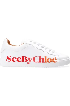 See by Chloé Sko, Dame, Hvid, 41 EU, Læder, Snøresko med logo