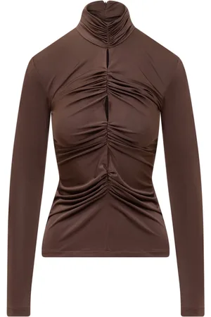 NINEMINUTES Top, Dame, Brun, 2XL, Uld, Bella Top - Stilfuld og Moderne