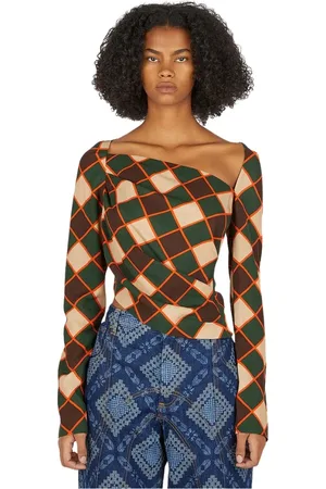 Ahluwalia Top, Dame, Grøn, M, Uld, Grafisk Motiv Top
