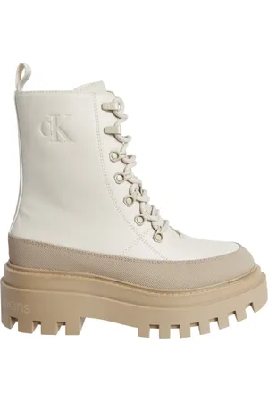 Calvin Klein Sko, Dame, , 36 EU, Uld, Snøret Flatform Ankelstøvler