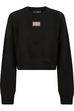 Dolce & Gabbana Strik, Dame, Sort, XS, Uld, Sort Sweaters - Pull Girocollo