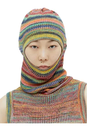 ARIES Tilbehør, Dame, Flerfarvet, L, Bomuld, Marblestrik Balaclava Hættetrøje