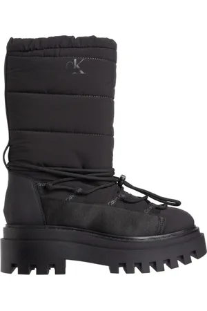 Calvin Klein Sko, Dame, Sort, 41 EU, Uld, Sort Flatform Sne Støvle