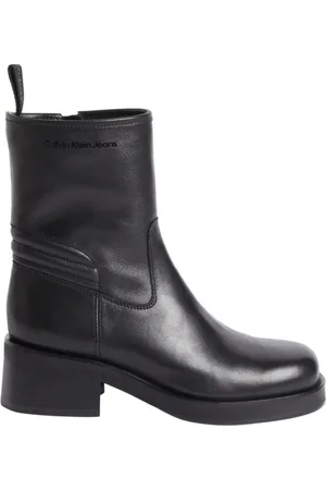 Calvin Klein Sko, Dame, Sort, 36 EU, Uld, Sorte Kvinders Biker Ankelstøvler