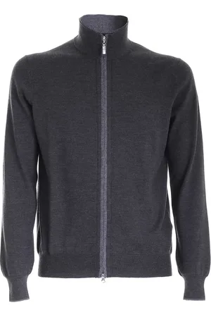 Paolo Fiorillo Capri Sweathshirts & Hoodies, Herre, Grå, 2XL, Uld, Grå Frakker fra