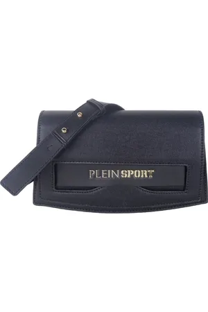 Philipp Plein Taske, Dame, Sort, ONE SIZE, Uld, Moderne Sort Crossbody Taske med Sølv Logo