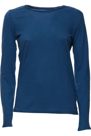 Majestic Top, Dame, Blå, XL, Bomuld, T-Shirt og Polo
