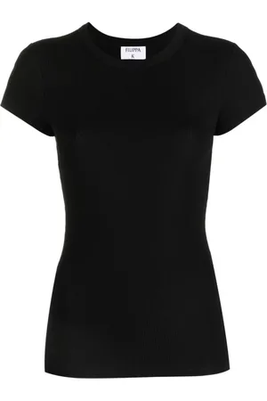 Filippa K Top, Dame, Sort, XS, Uld, Sort Fin Rib Tee