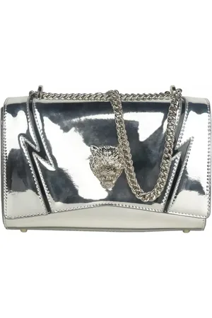 Philipp Plein Taske, Dame, Grå, ONE SIZE, Uld, Grå Magnetisk Crossbody Taske