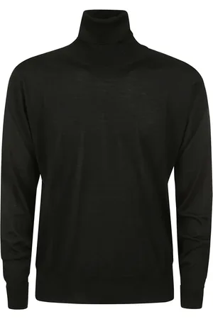 PT Torino Strik, Herre, Sort, L, Uld, Superfin Uld Turtleneck