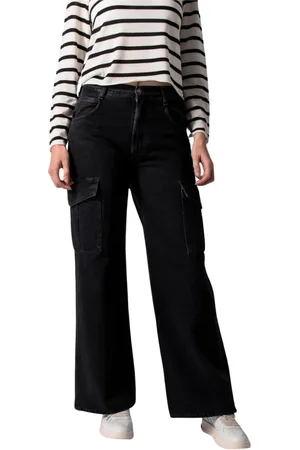 AGOLDE Jeans, Dame, Sort, W28, Cargo Minka spider sort