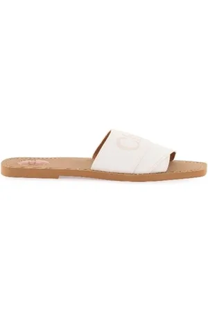 Chloé Sko, Dame, Hvid, 37 EU, Bomuld, Snow Woody Slides