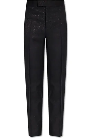 VERSACE Bukser, Herre, Sort, 2XL, Uld, Uldbukser med lurexgarn