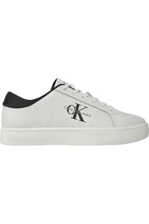 Calvin Klein Sko, Herre, Hvid, 45 EU, Læder, Klassiske Cupsole Lave Sneakers