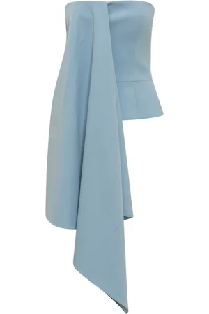 DEL CORE Top, Dame, Blå, S, Uld, Draped Corsage Top