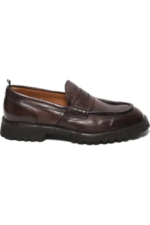 Green george Sko, Herre, Brun, 43 EU, Læder, Vintage Brun Læder Moccasins