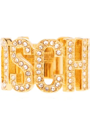 Moschino Tilbehør, Dame, Gul, S, Uld, Ring med logo