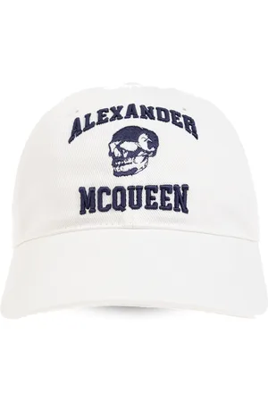 Alexander McQueen Tilbehør, Herre, Hvid, L, Bomuld, Baseballkasket
