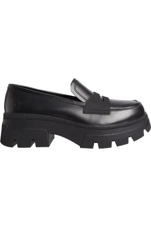 Calvin Klein Sko, Dame, Sort, 41 EU, Læder, Chunky Combat Loafer - Sort