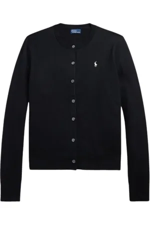 Ralph Lauren Strik, Dame, Sort, S, Bomuld, Ribbet Bomuldsgilet