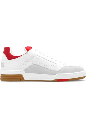 Moschino Sko, Herre, Hvid, 40 EU, Læder, Sneakers med logo