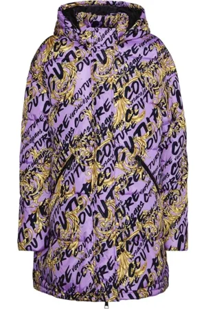 VERSACE Jakke, Dame, Lilla, 2XS, Uld, Jackets