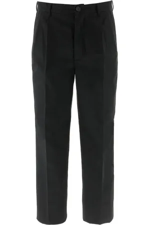 Givenchy Bukser, Herre, Sort, M, Bomuld, Afgrødede bukser med to lommer