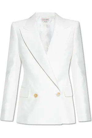 Alexander McQueen Jakke, Dame, Hvid, S, Dobbeltbrystet blazer