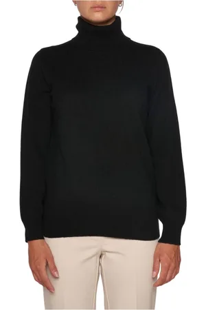 KANGRA CASHMERE Strik, Dame, Sort, S, Uld, Sorte Sweaters - Stilfuldt Model